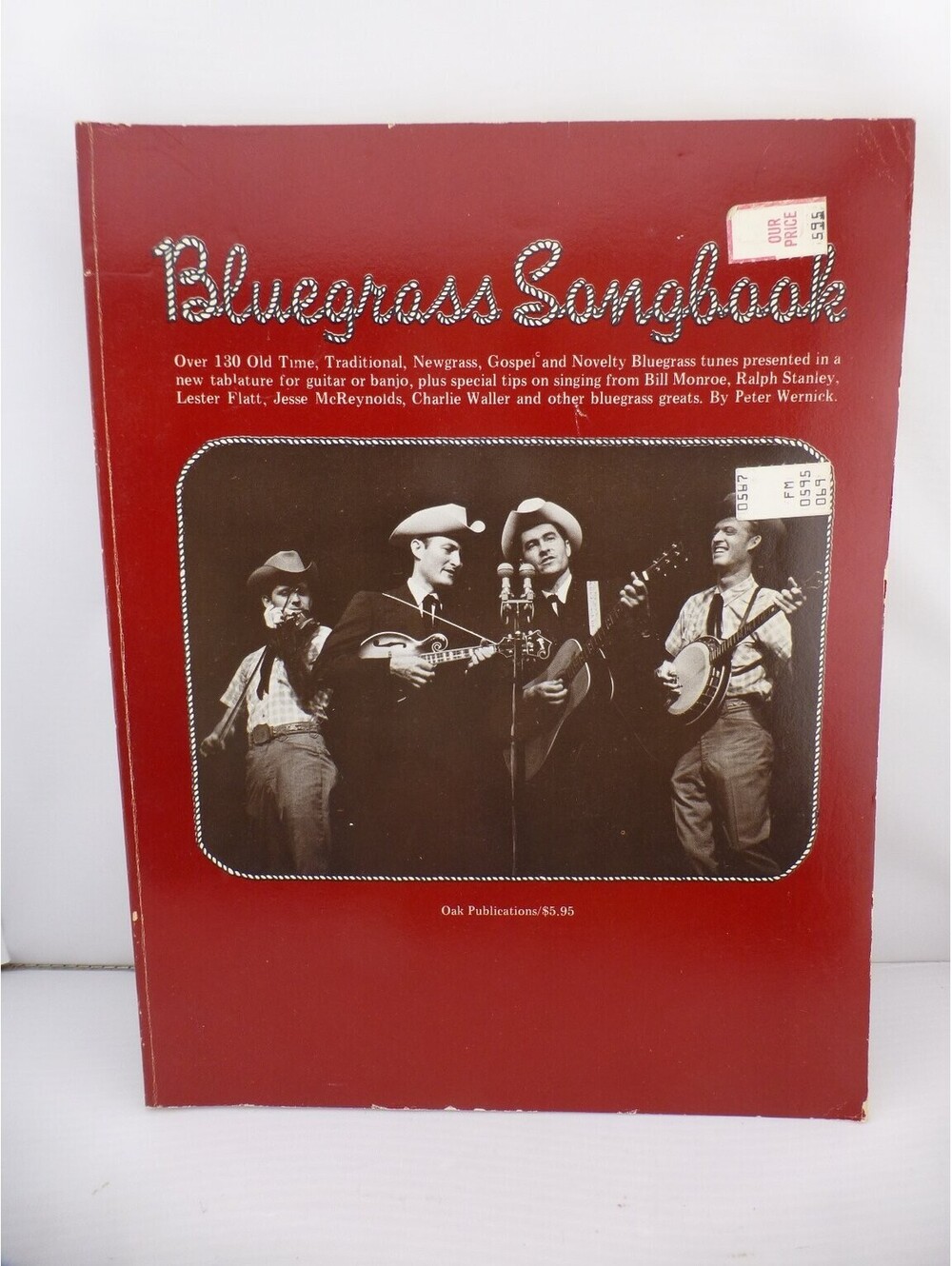 Bluegrass Songbook by Peter Wernick 1976 Sheet Music Guitar Banjo Tablature BK3